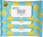 Bliss Lemon and Sage Refreshing Deodorant Wipes front view 3 pack
