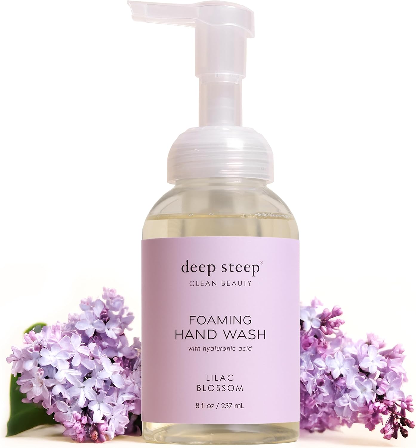 Deep Steep foaming hand wash lilac blossom front view bottle