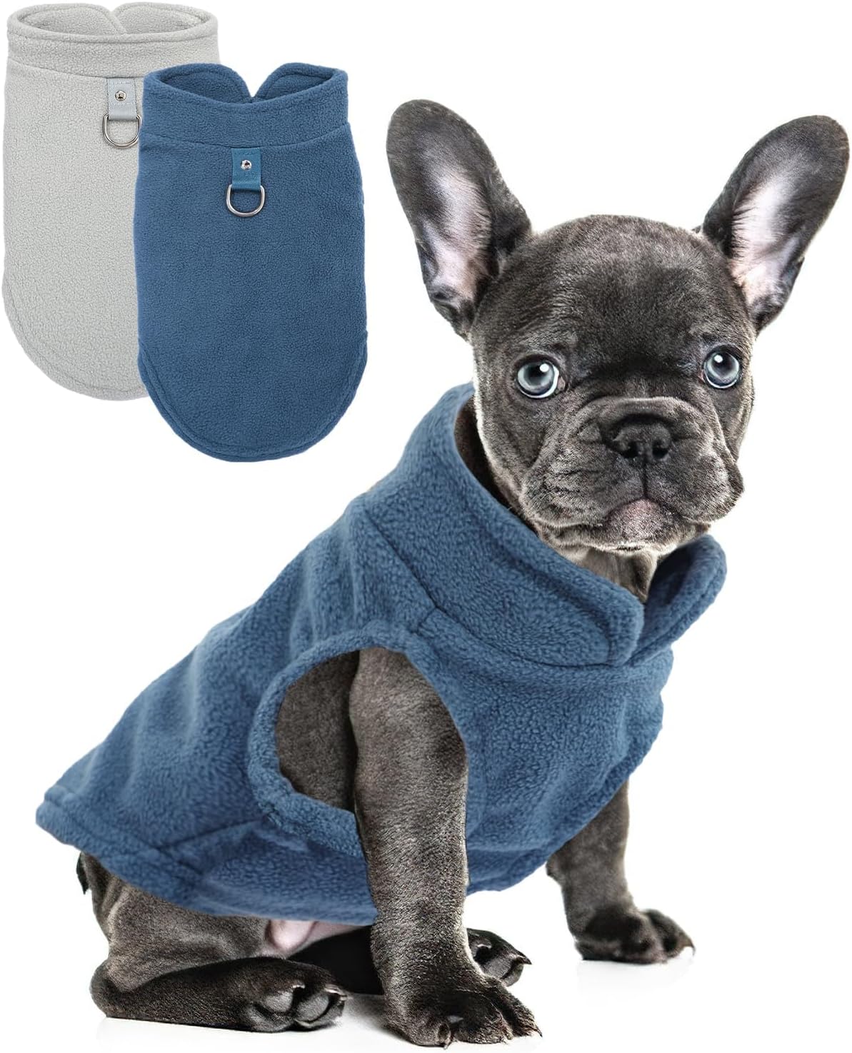 2 Pack Dog Sweater with Leash Ring Winter Warm Pet Sweater Thick Clothes Coat Fleece Dog Sweaters for Small Dogs Girl Boy for Chihuahua, French Bulldog, Dachshund,Medium(7-10lbs) - Image 14