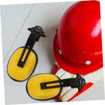 GLEAVI industrial ear muffs showing flexible attachment mechanism