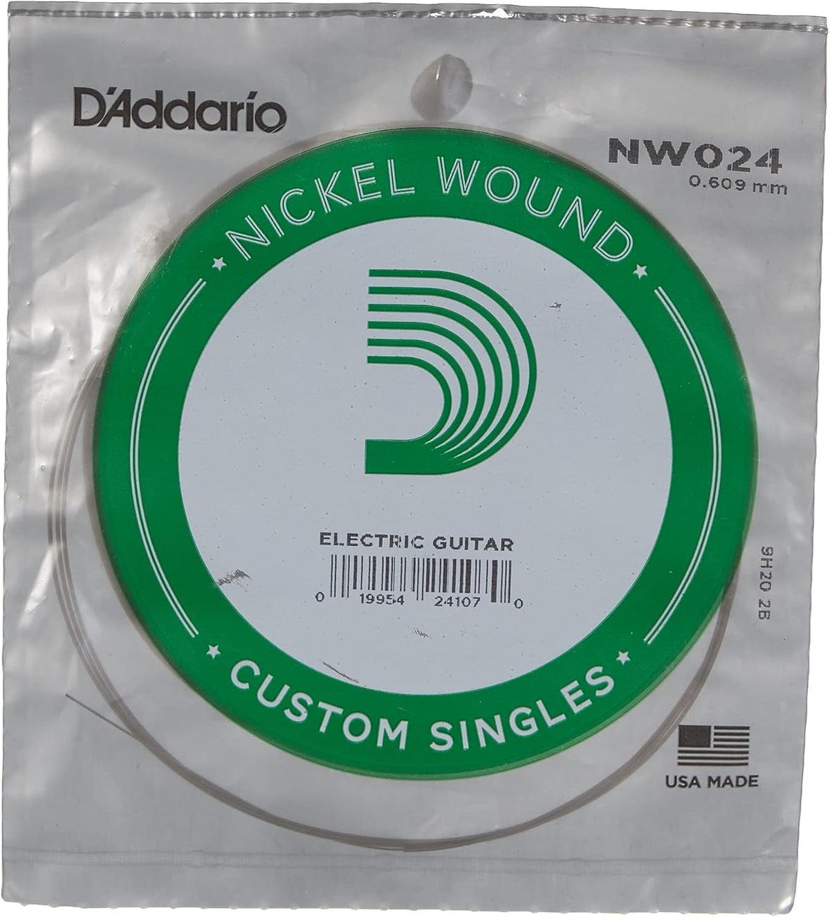 D'Addario single string displayed on flat surface
