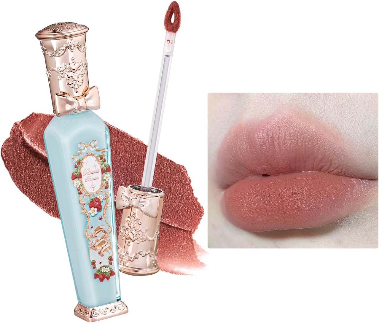Flower Knows Strawberry Rococo Cloud Lip Cream front view of vintage packaging
