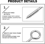 YGAOHF stainless steel eye screws threaded shaft detail