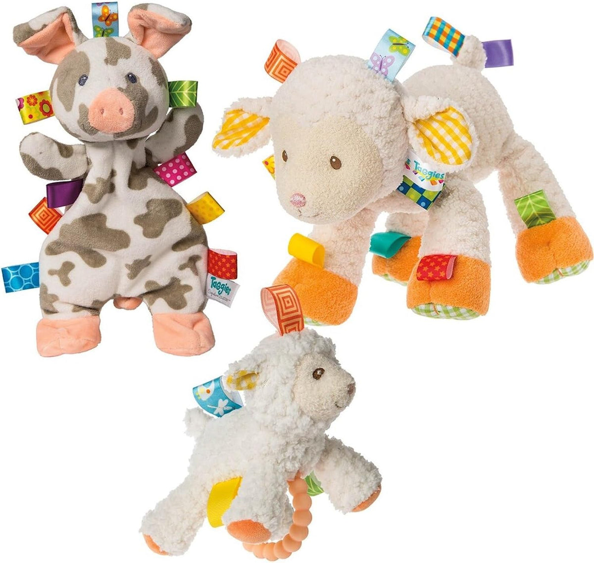 Mary Meyer Taggies baby lamb toy embroidered face details