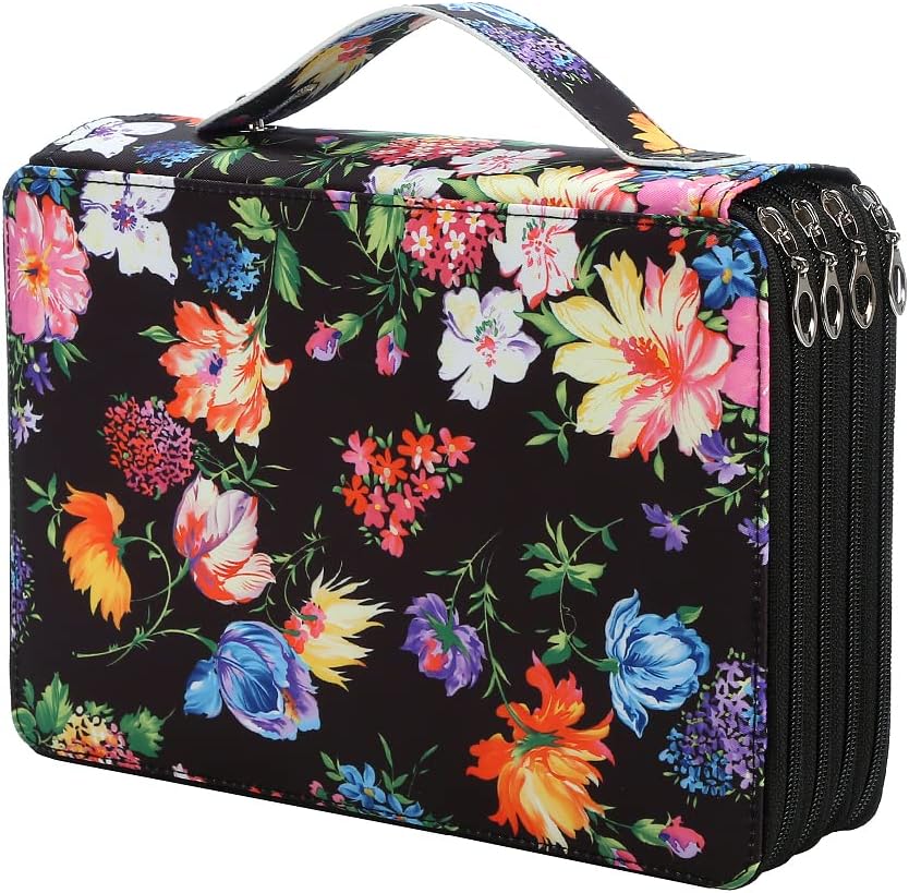 300 Slots Colored Pencil Case Organizer, 4 Layer Bag | Twill Oxford fabric,103 elastic loops,detachable handle,for travel,home storage,drawing tools,creative gifts - Image 10