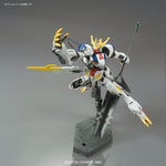 Close-up of Gundam Barbatos Lupus Rex head and chest armor details
