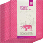 Swedish Dishcloths - Eco-Friendly Reusable Kitchen Towels - 10 Pack Cleaning Cloths for Dishes, Counters & Surfaces - Super Absorbent, Compostable, Zero-Waste Alternative - Image 9