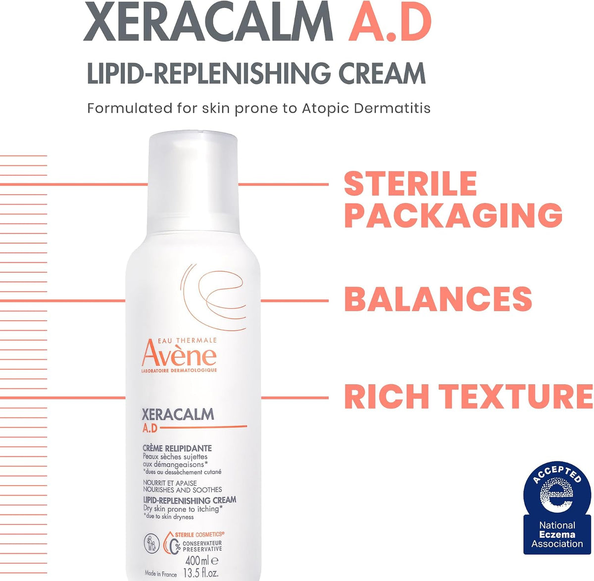 Avene XeraCalm moisturizer for eczema prone skin