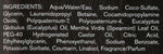 Every Man Jack shower gel back label ingredient details