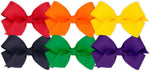 Wee Ones girls mini grosgrain bow set front view