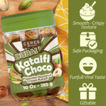 Ceres Gourmet spreadable chocolate jar held in hand
