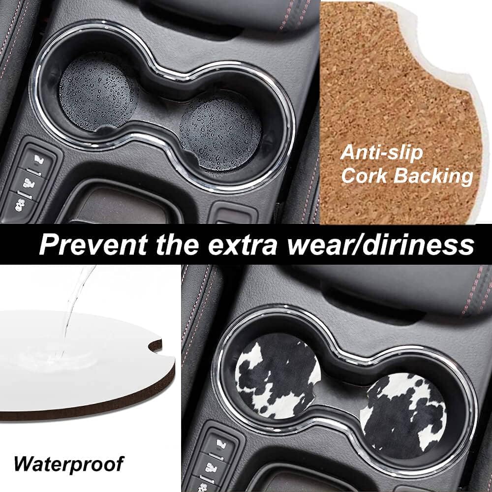 Txocouk car cup holder coasters cork backing