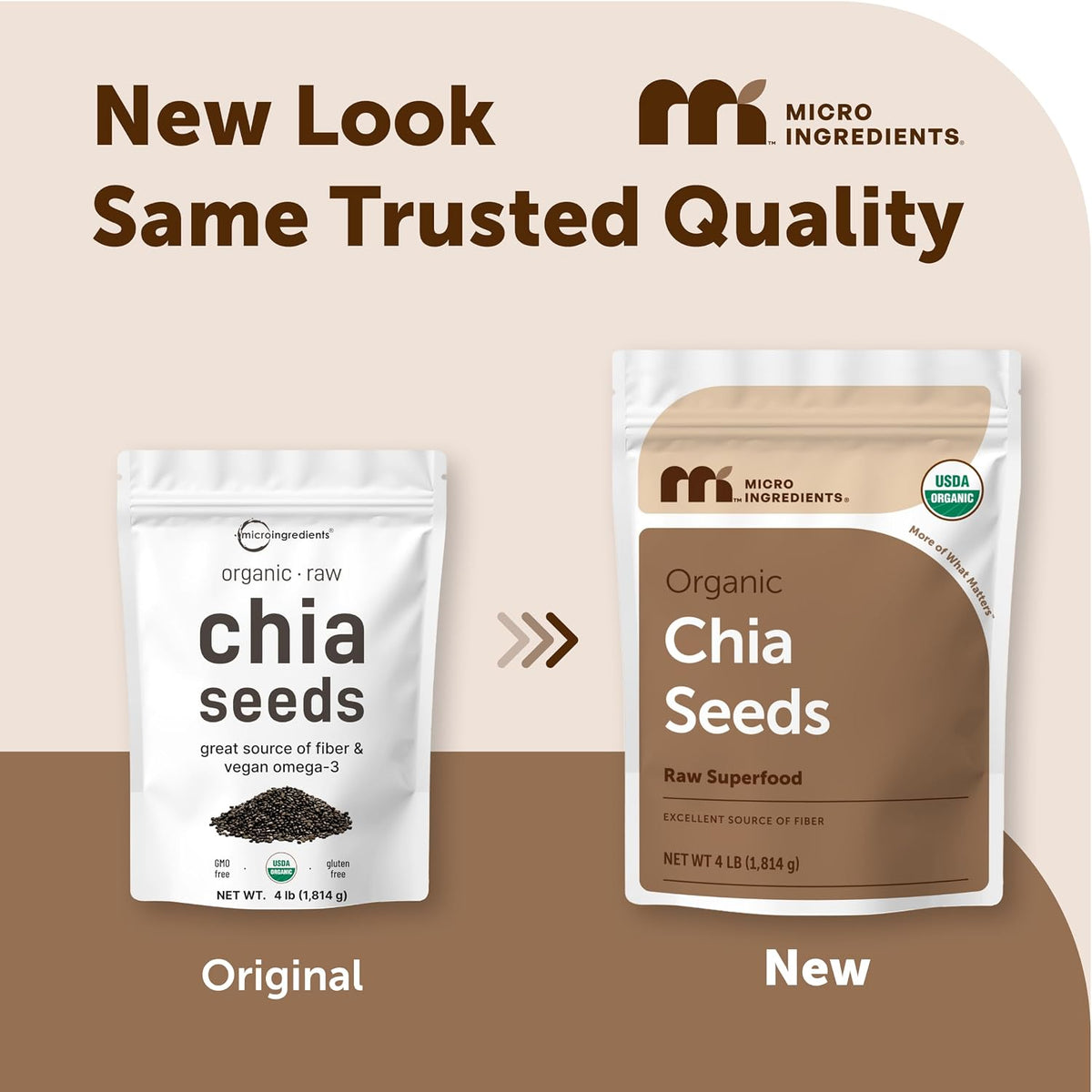 Micro Ingredients organic chia seeds texture close up
