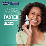 Cetaphil CICA Restoring facial serum texture swatch on hand