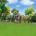 P50 Model Trains Architectural 1:50 O Scale Painted Figures O Gauge Sitting and Standing People for Miniature Scenes New (50PCS) - Image 9