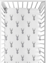 Sweet Jojo Designs Navy Blue White Woodland Deer Boy Baby Fitted Crib Sheet for Infant Newborn Nursery Toddler Bed Room Standard Mattress - Forest Animal Stag Antler - Image 9