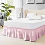 FreshCulture Queen Bed Skirt, Elastic Wrap Around Bed Skirt Queen Size, Bed Skirts for Adjustable Bed, Easy Fit with 18 Inch Drop Length, Hotel Quality Dust Ruffle for Queen Bed (White) - Image 11