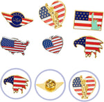 GALPADA 6pcs American Flag Brooch American Flag Jacket Backpacking Accessories Usa Lapel Pins Jacket Lapel Pin Pattern Brooch Costume Jewelry Alloy Collar Pin Travel Clothing - Image 9