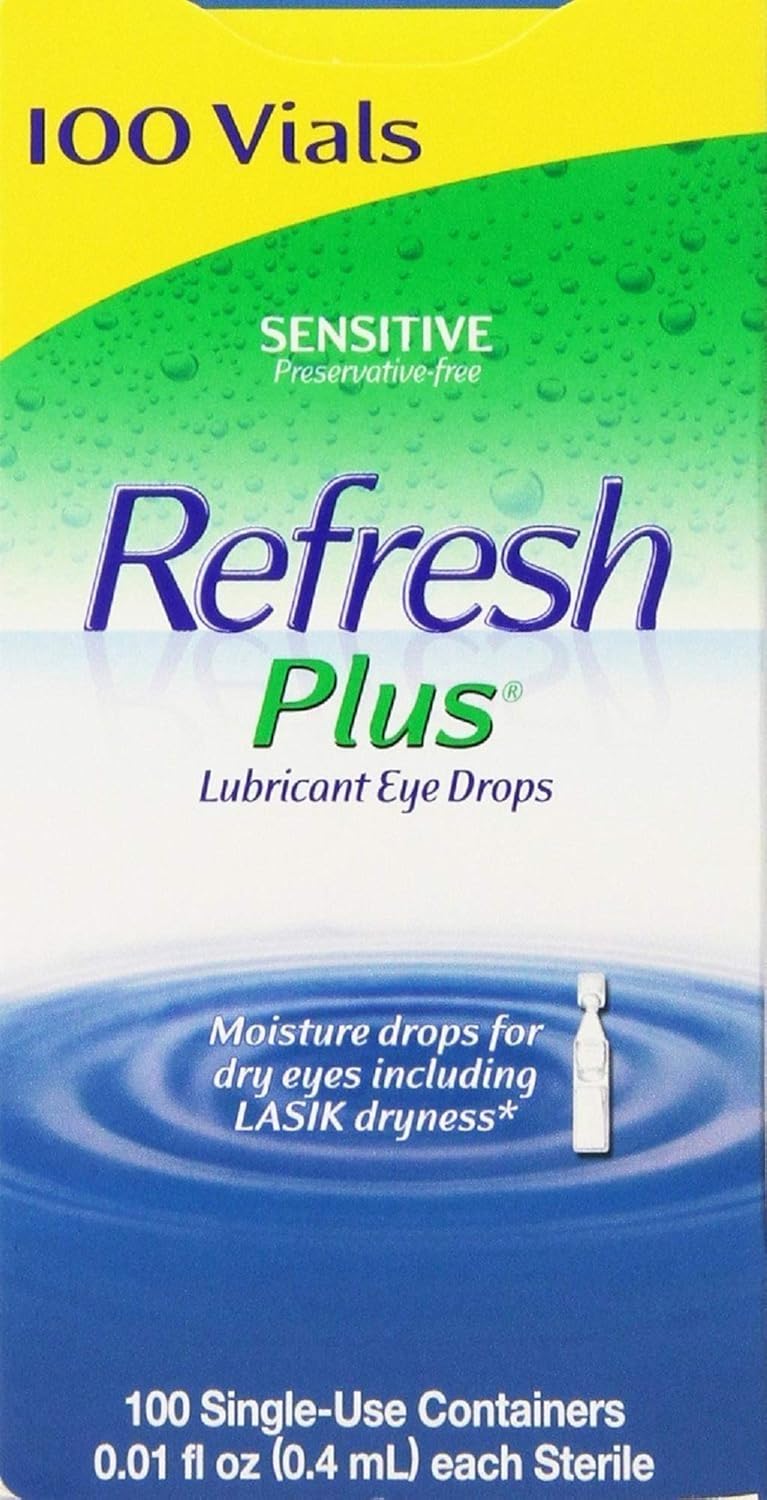 Allergan Refresh Plus Lubricant Eye Drops Single-Use Vials - LargerSize 2Pack (100 ct ) - Image 1