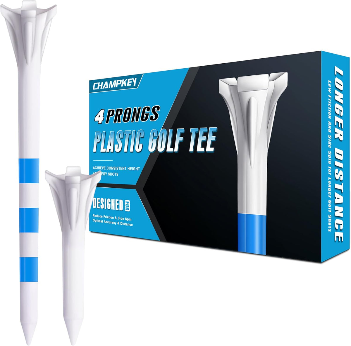 Champkey pro plastic golf tees front view packaging