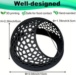Top view of 3D printed floating feeder ring for precise feeding control.