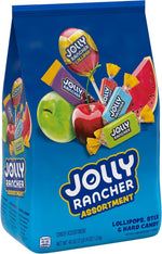 Assortment of colorful Jolly Rancher wrapped fruit candies