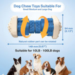 AOZOOM indestructible blue rubber dog toy close up