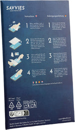 Savvies screen protector package back view details