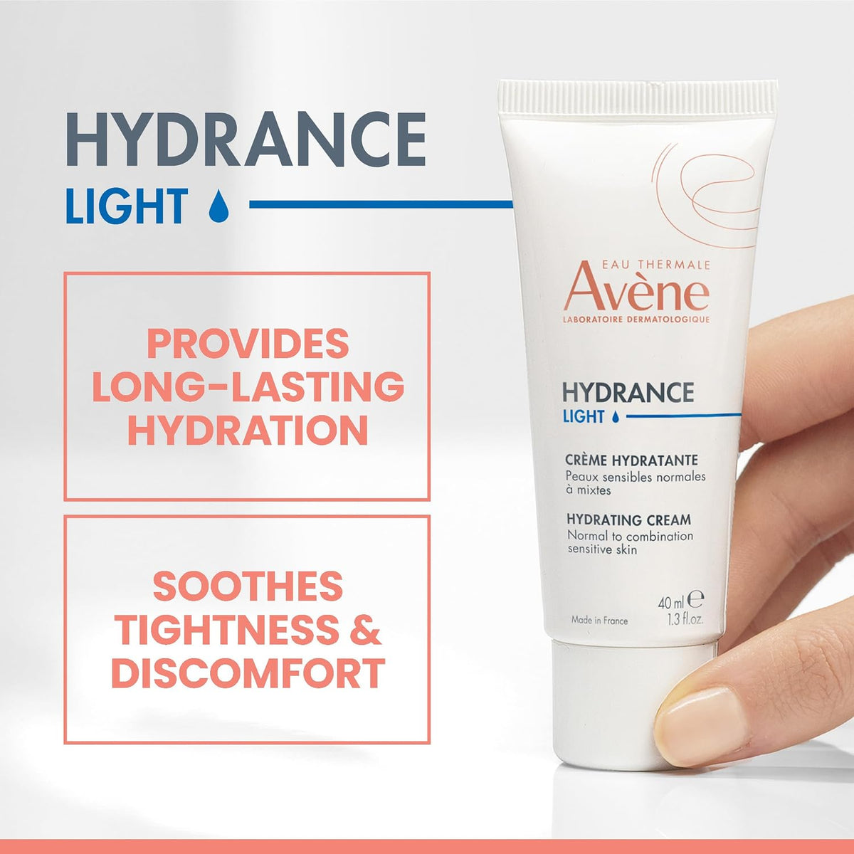Avène Hydrance light moisturizer tube packaging