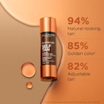 Clarins self tanning body booster bottle packaging angle
