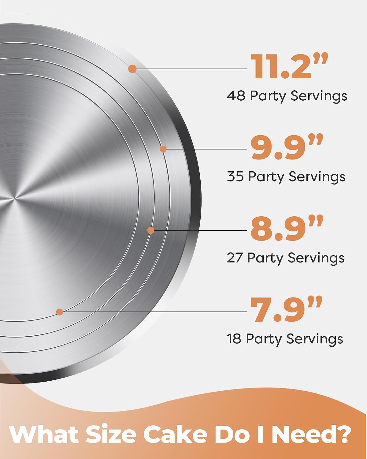 Kootek revolving cake stand with guide lines