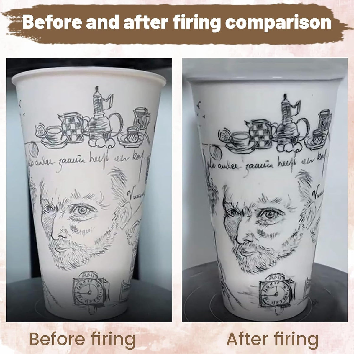SHAOQINLIN ceramic drawing pencils shown alongside the included sanding foam pad.