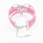 Vikitoriously ballet slipper charm dance bracelet angle view