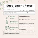 Micro Ingredients pine pollen powder back label and serving size details