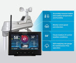 AcuRite digital weather station indoor console angle view