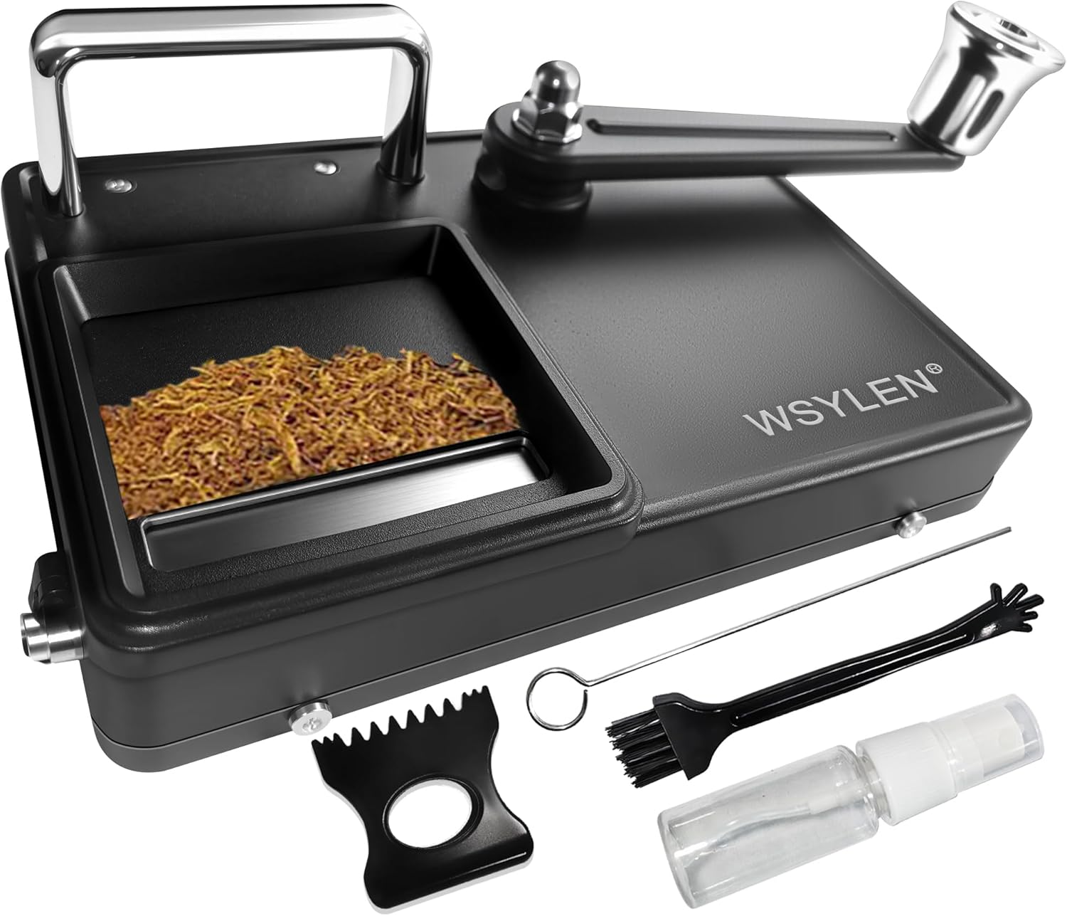 Cigarette Rolling Machine, with Storage Groove, Manual Dual-Track Upgrade Cigarette Machines, Suitable for 6.5 MM Diameter Size Cigarettes (80-100MM Lengths),Black - Image 1