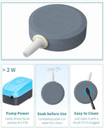 Pawfly aquarium air stone set producing dense micro bubbles
