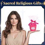 HAPPYPOP religious socks displayed inside cute cupcake packaging.