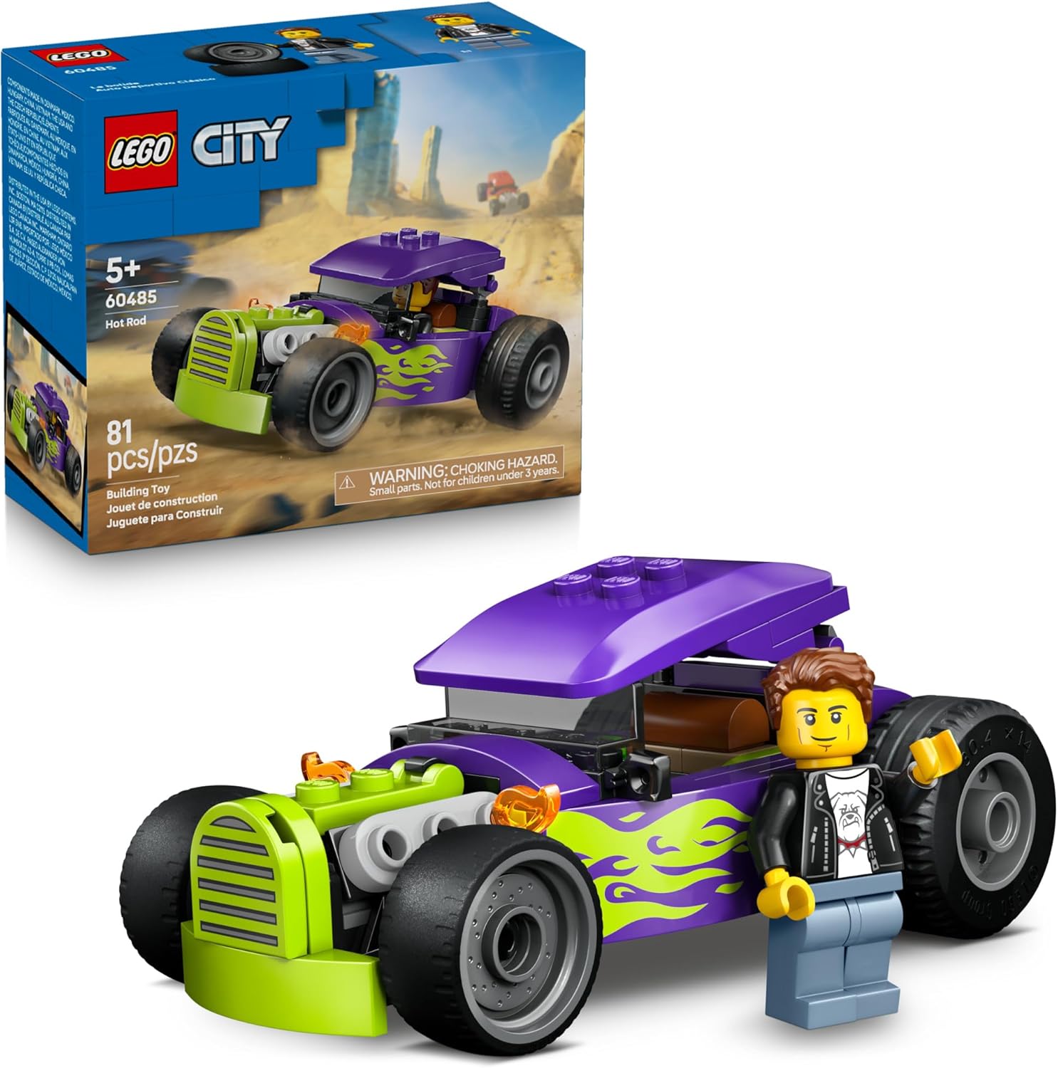 Lego City Hot Rod Race Car front view toy
