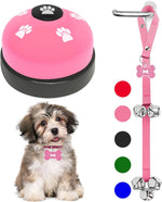Kexiava pink dog door bells for potty training hanging on a door knob
