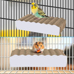 Conure chewing on a safe non toxic bird shredder toy