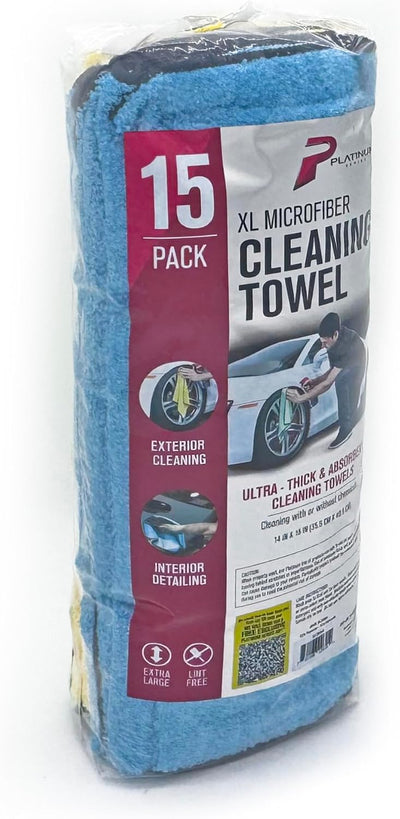 R-226154 Platinum XL Microfiber Cleaning Towel, 15 Pack - Image 1