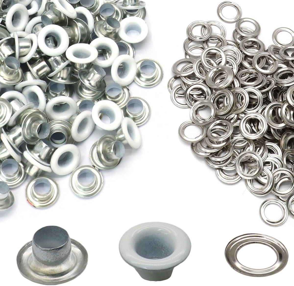 Litoexpe 200 Pcs 2mm Gold Grommets Eyelets | Self-Backing Eyelets, for Bead Cores, Clothes, Leather, Canvas - Image 10