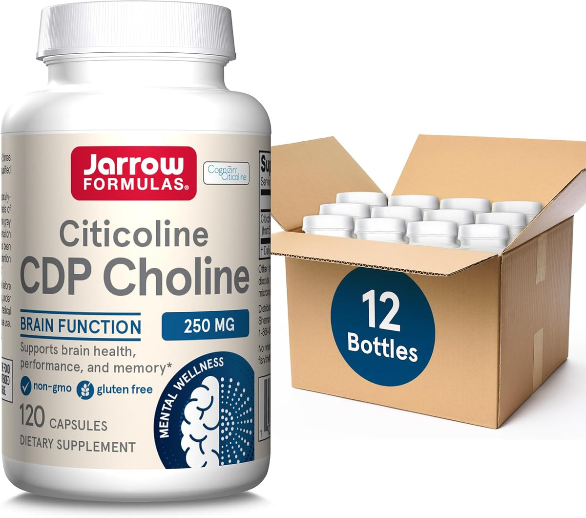 Jarrow Formulas Citicoline CDP 250 MG, CDP Choline Supplements, Support Brain Health, Performance and Memory, 60 Capsules, Up to a 60 Day Supply - Image 10