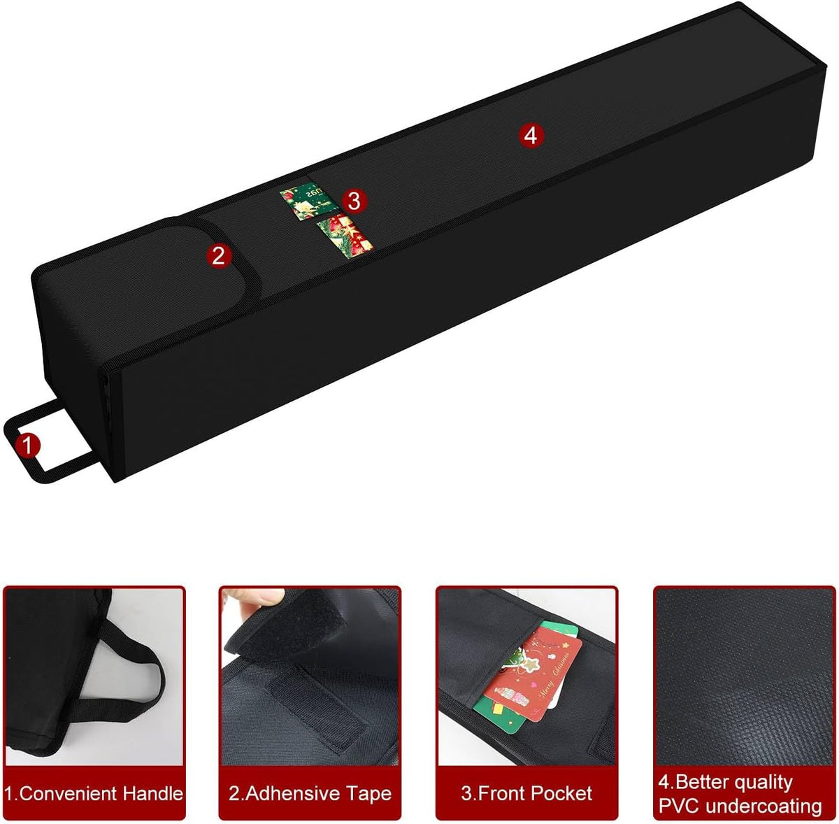 Demao wrapping paper holder highlighting external accessory pocket