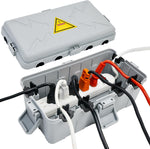Hrensaw Large Outdoor Electrical Box(12.5x8.5x5inch),IP54 Waterproof Outdoor Outlet Covers,Weatherproof Extension Cord Covers Protect Outlet,Plug,Timer,Power Strip,Holiday Light,Grey - Image 11