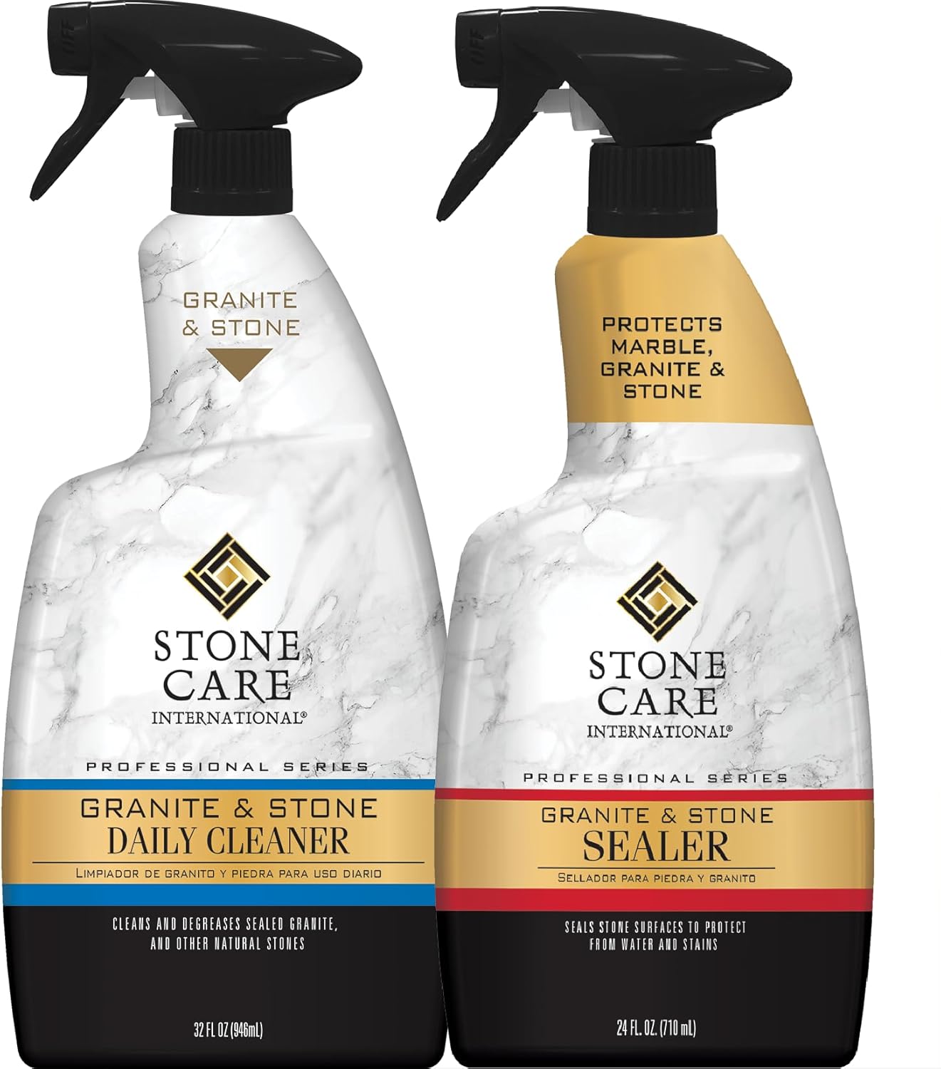 Stone Care International Daily Cleaner/Polish & Sealer Stone Care Kit for Granite, Quartz, Quartzite, Limestone Countertops - No residue, Superior Protection - Image 1