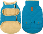 Detailed shot of quilted fabric on Queenmore dog coat