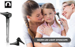 Doctor Mom diagnostic otoscope in clamshell packaging with accessories.