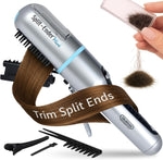 Split-Ender mini cordless hair trimmer front view in blue